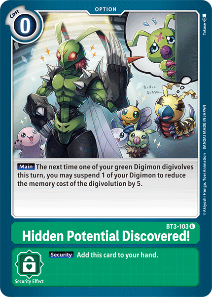 Hidden Potential Discovered! [BT3-103] [Release Special Booster Ver.1.5] | Tables and Towers