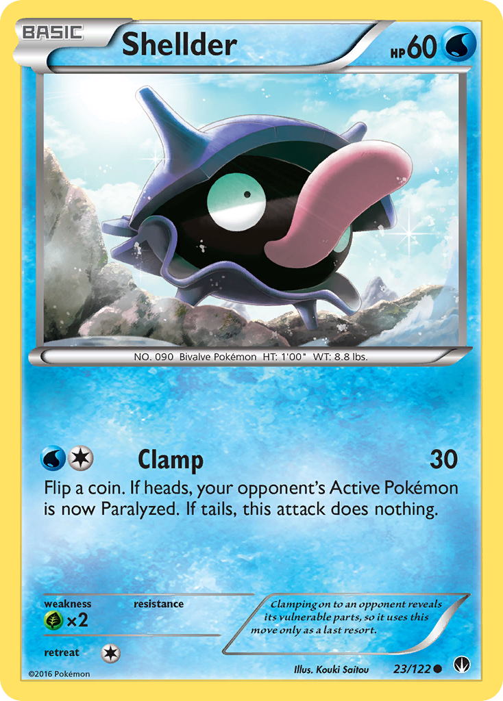 Shellder (23/122) [XY: BREAKpoint] | Tables and Towers