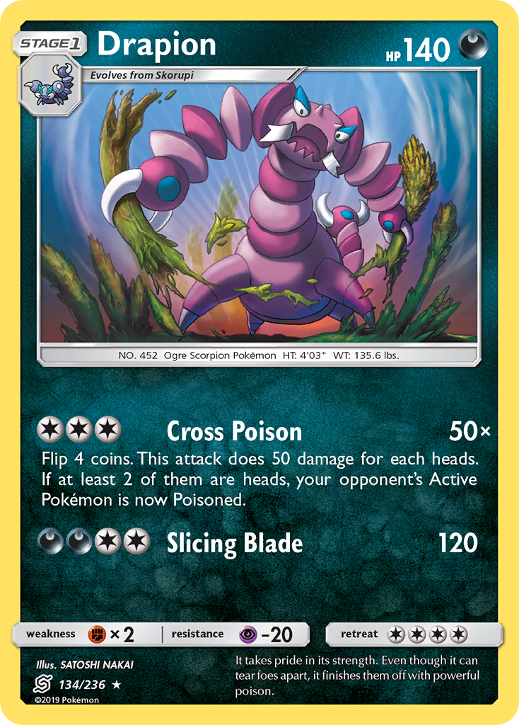 Drapion (134/236) [Sun & Moon: Unified Minds] | Tables and Towers