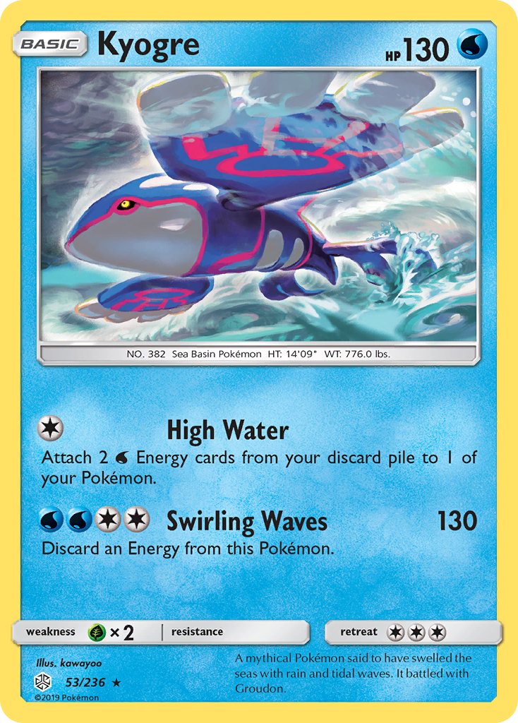 Kyogre (53/236) [Sun & Moon: Cosmic Eclipse] | Tables and Towers