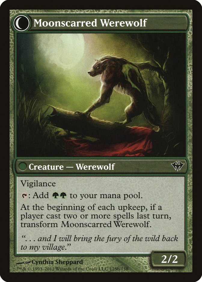 Scorned Villager // Moonscarred Werewolf [Dark Ascension] | Tables and Towers