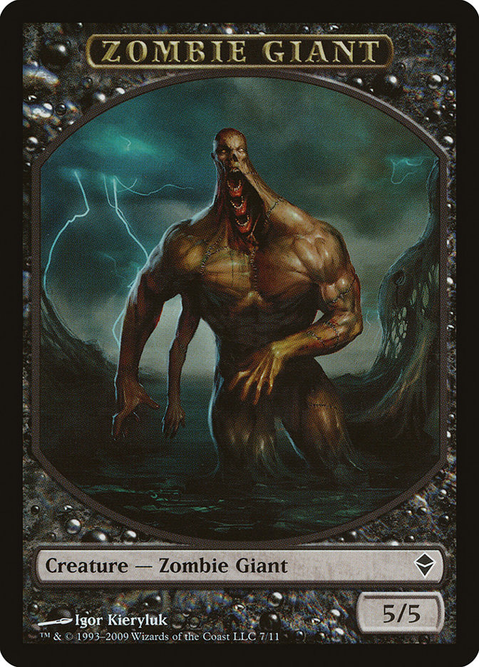 Zombie Giant Token [Zendikar Tokens] | Tables and Towers