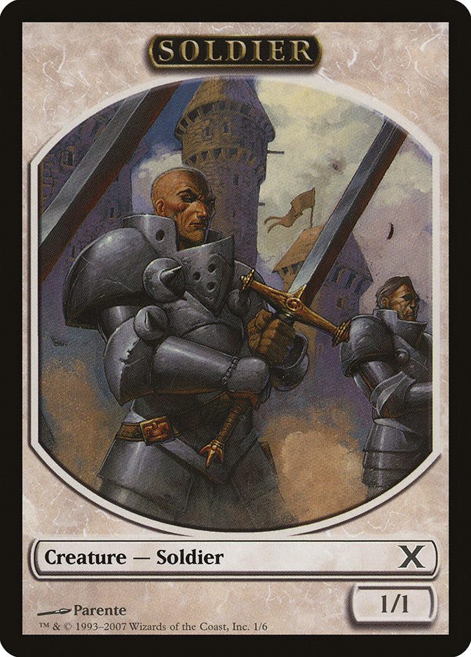 Soldier Token [Tenth Edition Tokens] | Tables and Towers