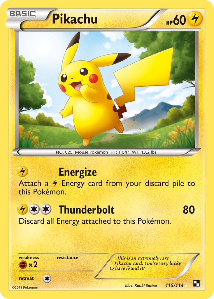 Pikachu (115/114) [Black & White: Base Set] | Tables and Towers