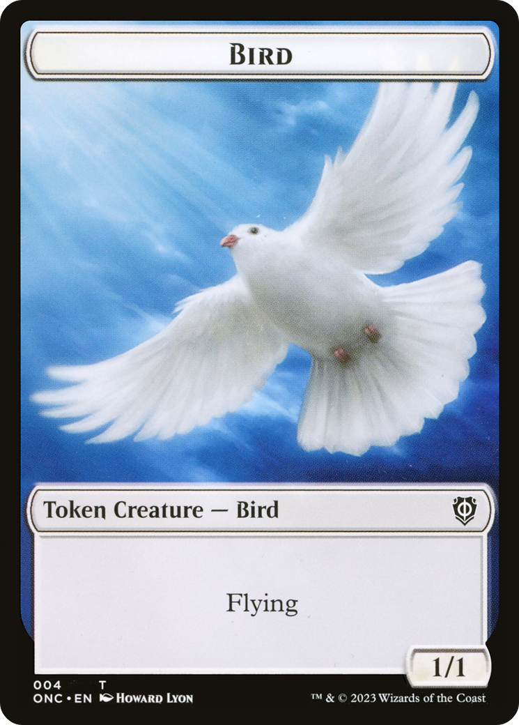 Bird // Cat Double-Sided Token [Phyrexia: All Will Be One Commander Tokens] | Tables and Towers