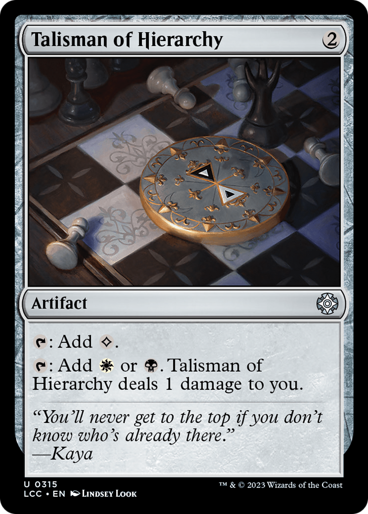 Talisman of Hierarchy [The Lost Caverns of Ixalan Commander] | Tables and Towers