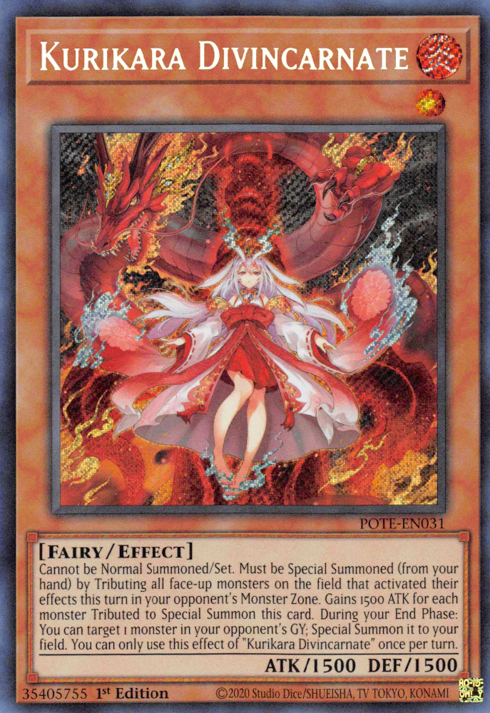 Kurikara Divincarnate [POTE-EN031] Secret Rare | Tables and Towers