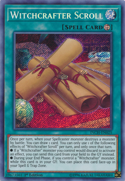 Witchcrafter Scroll [INCH-EN025] Secret Rare | Tables and Towers