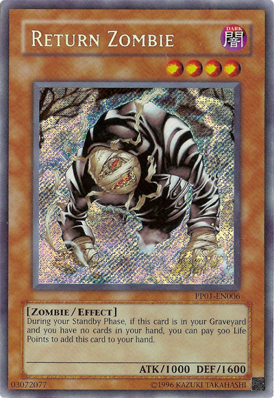 Return Zombie [PP01-EN006] Secret Rare | Tables and Towers