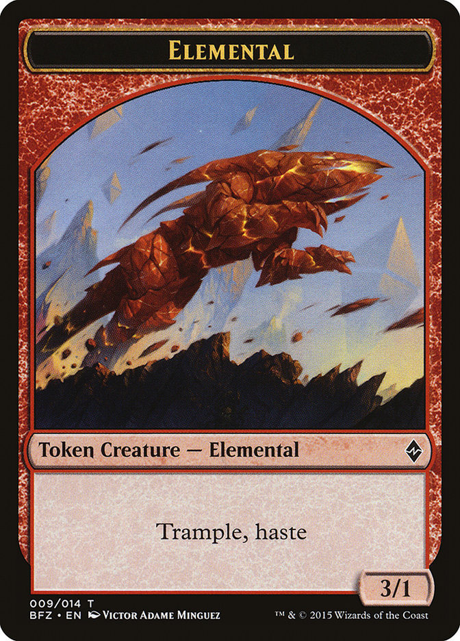 Elemental Token (009/014) [Battle for Zendikar Tokens] | Tables and Towers