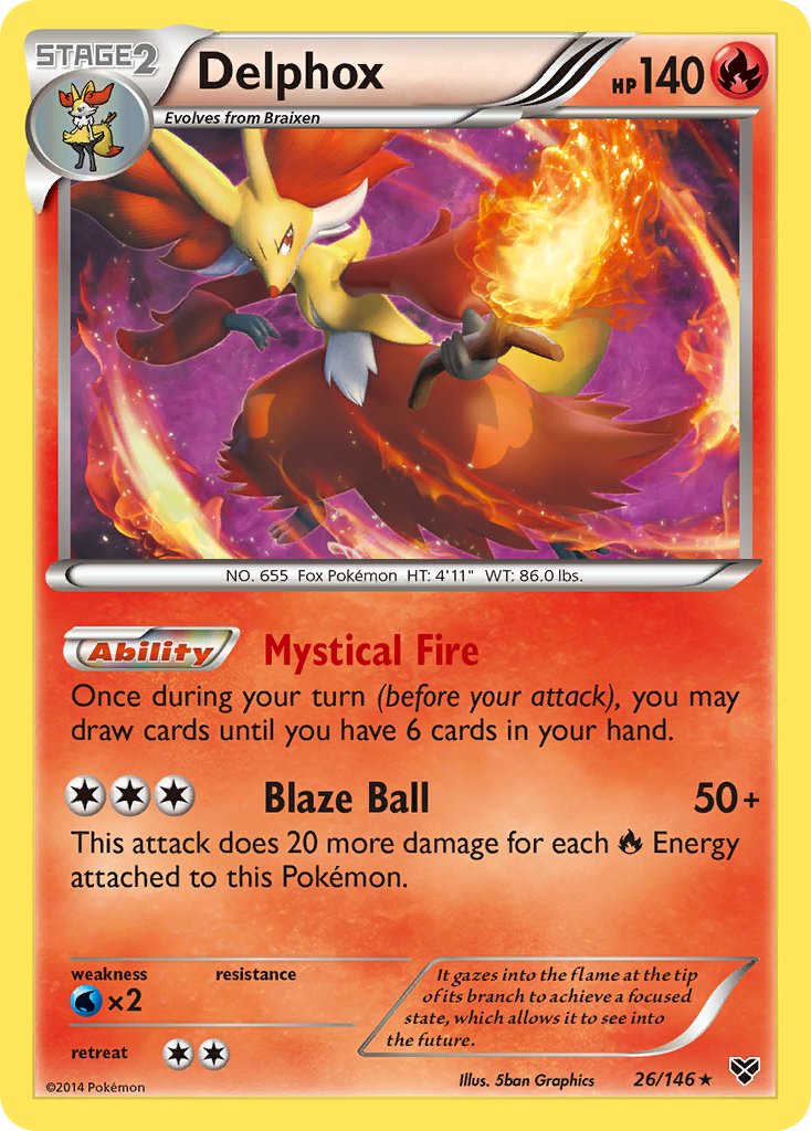 Delphox (26/146) (Cosmos Holo) (Blister Exclusive) [XY: Base Set] | Tables and Towers