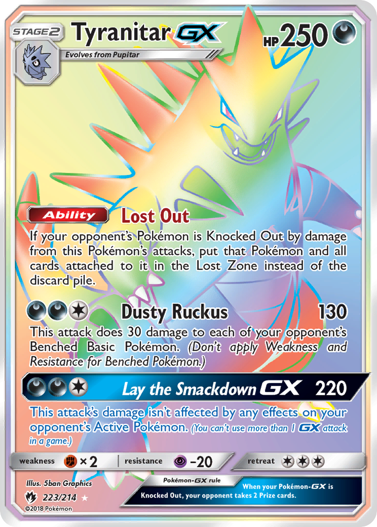 Tyranitar GX (223/214) [Sun & Moon: Lost Thunder] | Tables and Towers