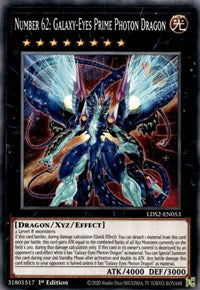 Number 62: Galaxy-Eyes Prime Photon Dragon [LDS2-EN053] Common | Tables and Towers