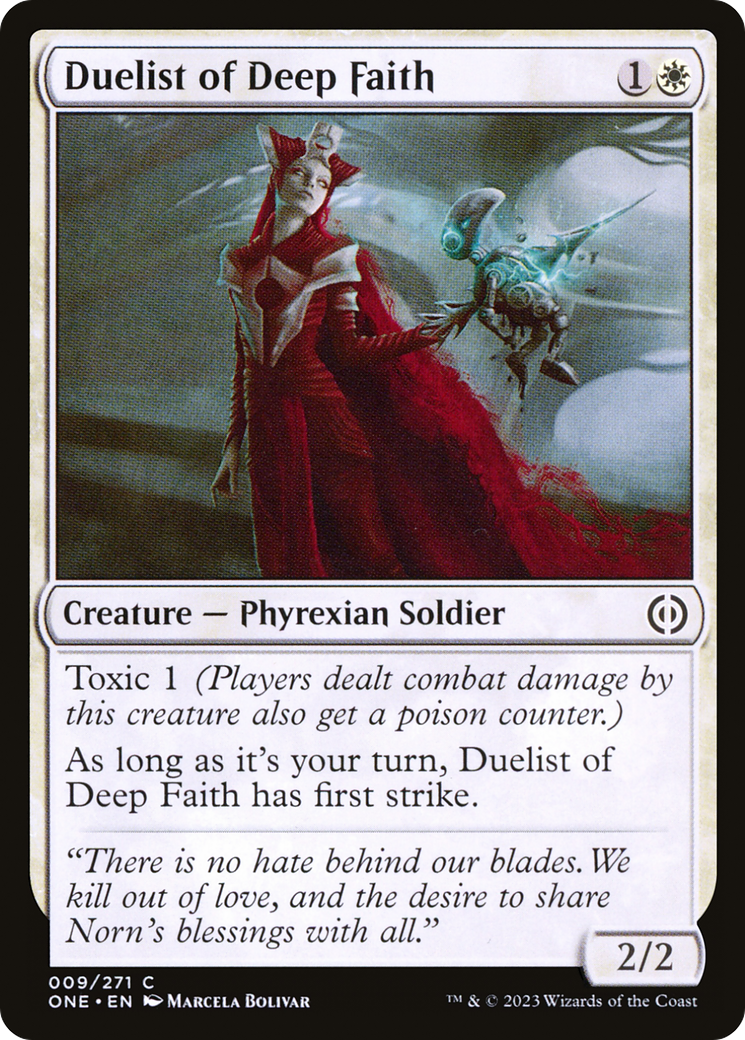 Duelist of Deep Faith [Phyrexia: All Will Be One] | Tables and Towers