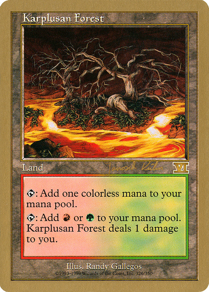 Karplusan Forest (Janosch Kuhn) [World Championship Decks 2000] | Tables and Towers