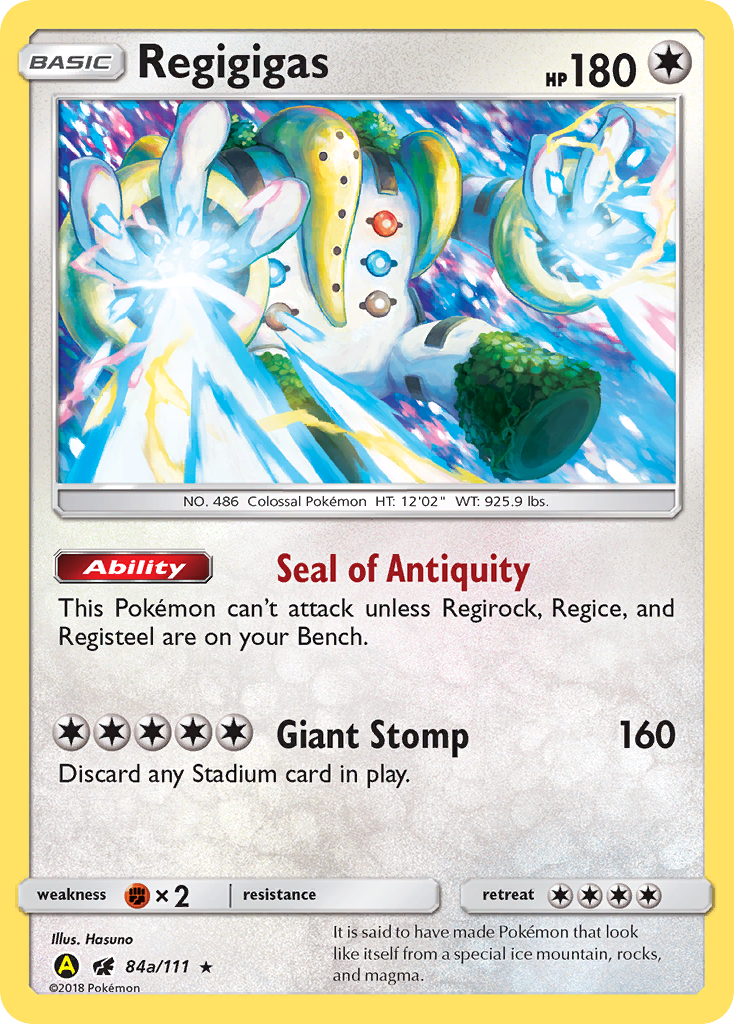 Regigigas (84a/111) (Alternate Art Promo) [Sun & Moon: Crimson Invasion] | Tables and Towers