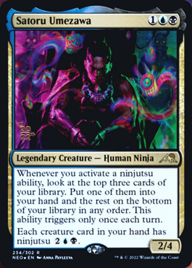 Satoru Umezawa [Kamigawa: Neon Dynasty Prerelease Promos] | Tables and Towers