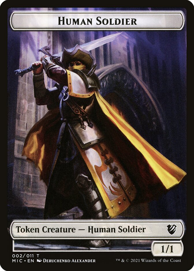 Angel // Human Soldier Double-Sided Token [Double Masters Tokens] | Tables and Towers