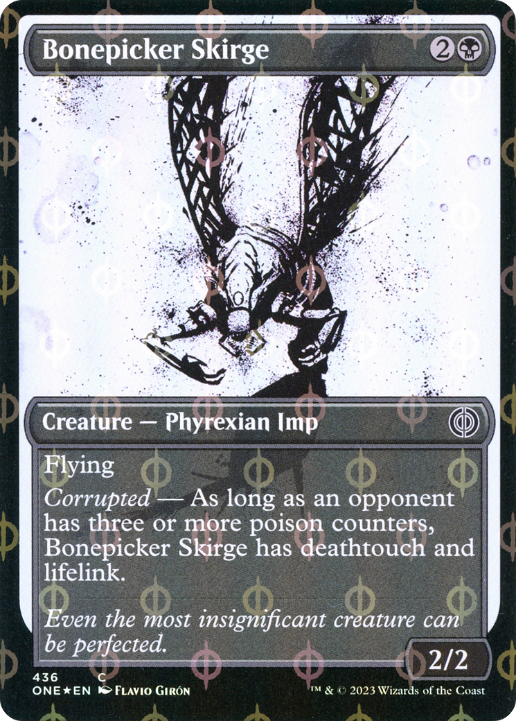 Bonepicker Skirge (Showcase Ichor Step-and-Compleat Foil) [Phyrexia: All Will Be One] | Tables and Towers