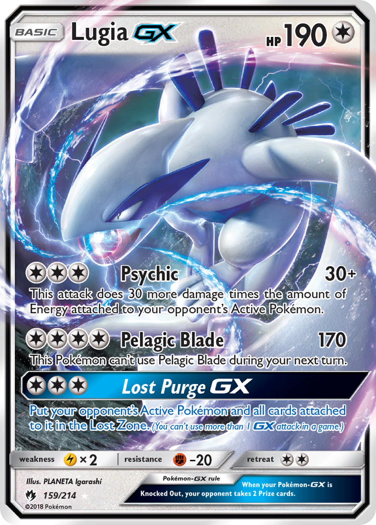 Lugia GX (159/214) [Sun & Moon: Lost Thunder] | Tables and Towers