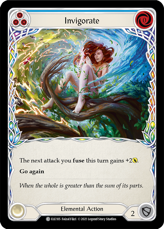 Invigorate (Blue) [ELE105] (Tales of Aria)  1st Edition Rainbow Foil | Tables and Towers