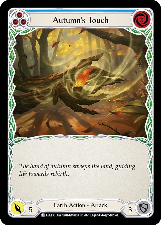 Autumn's Touch (Blue) [ELE130] (Tales of Aria)  1st Edition Rainbow Foil | Tables and Towers