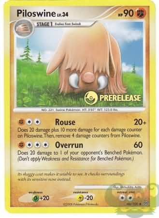 Piloswine (46/100) (Prerelease Promo) [Nintendo: Black Star Promos] | Tables and Towers