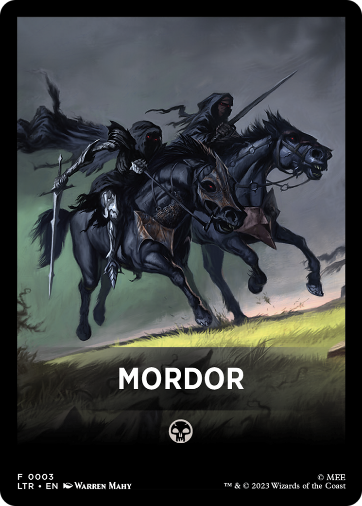 Mordor Theme Card [The Lord of the Rings: Tales of Middle-Earth Tokens] | Tables and Towers