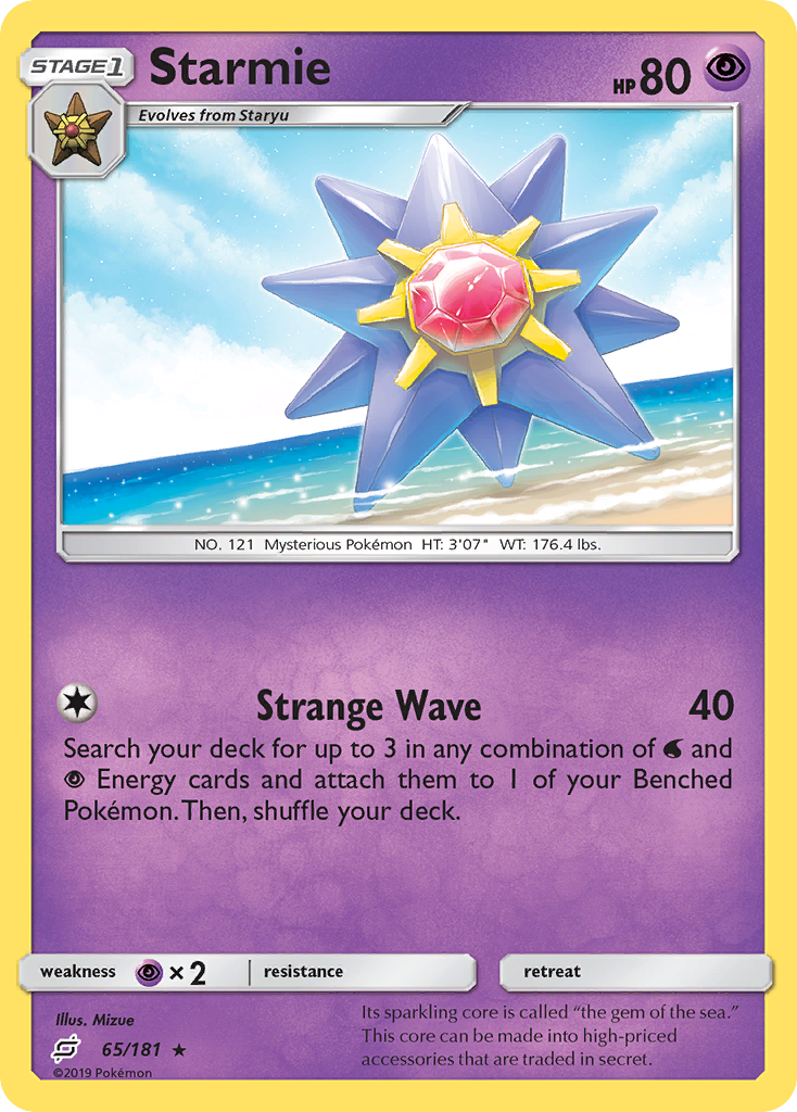 Starmie (65/181) [Sun & Moon: Team Up] | Tables and Towers