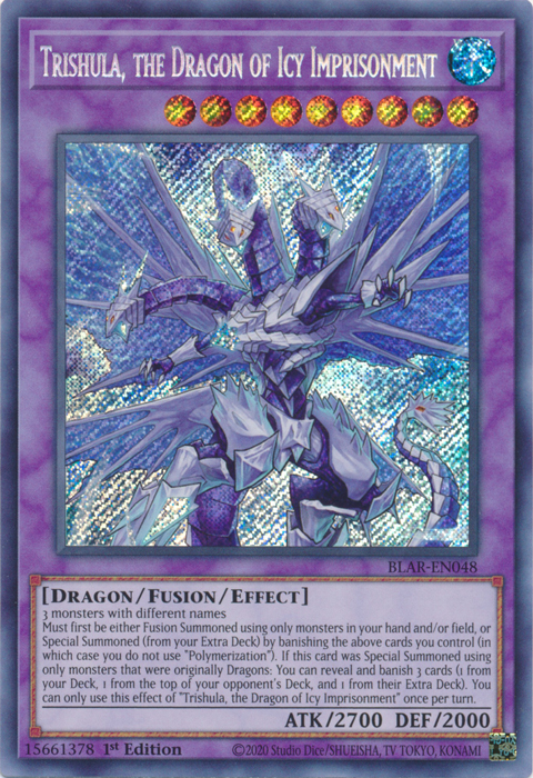 Trishula, the Dragon of Icy Imprisonment [BLAR-EN048] Secret Rare | Tables and Towers