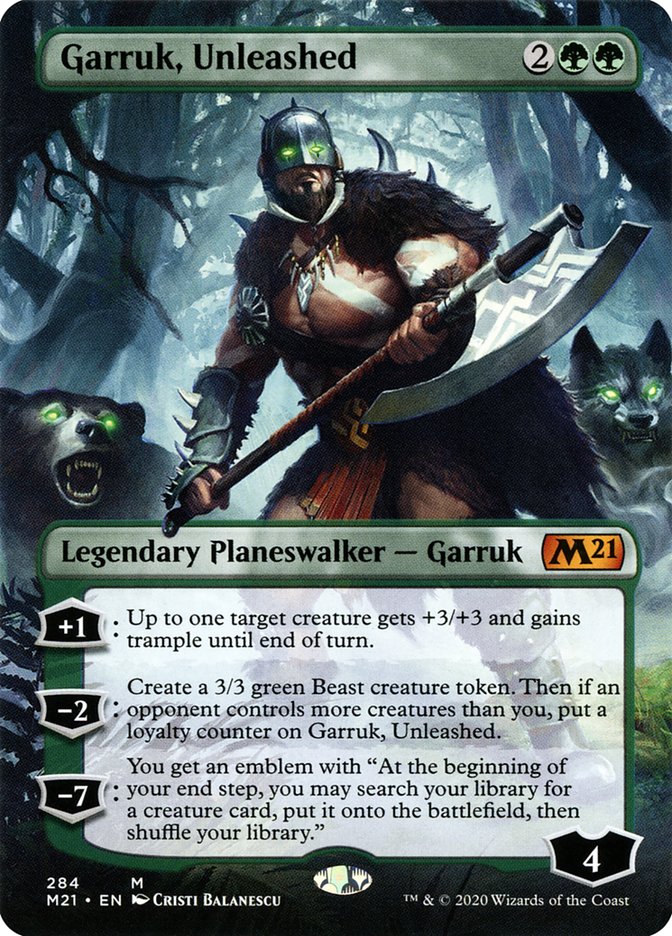 Garruk, Unleashed (Borderless) [Core Set 2021] | Tables and Towers