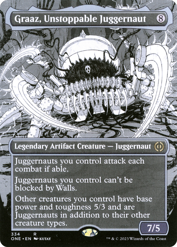 Graaz, Unstoppable Juggernaut (Borderless Manga) [Phyrexia: All Will Be One] | Tables and Towers