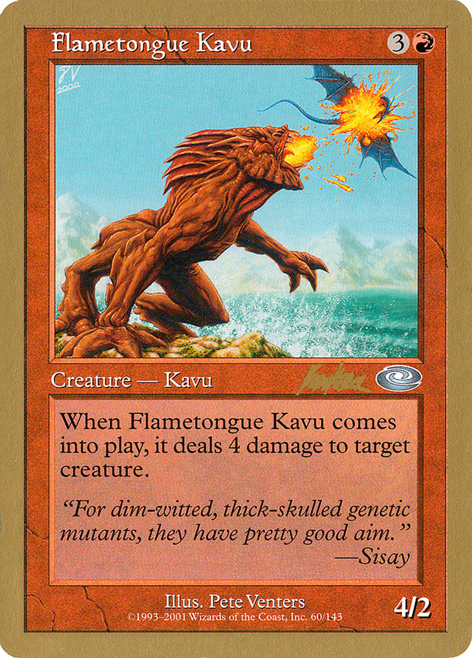 Flametongue Kavu (Brian Kibler) [World Championship Decks 2002] | Tables and Towers