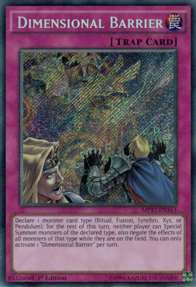 Dimensional Barrier [MP17-EN163] Secret Rare | Tables and Towers