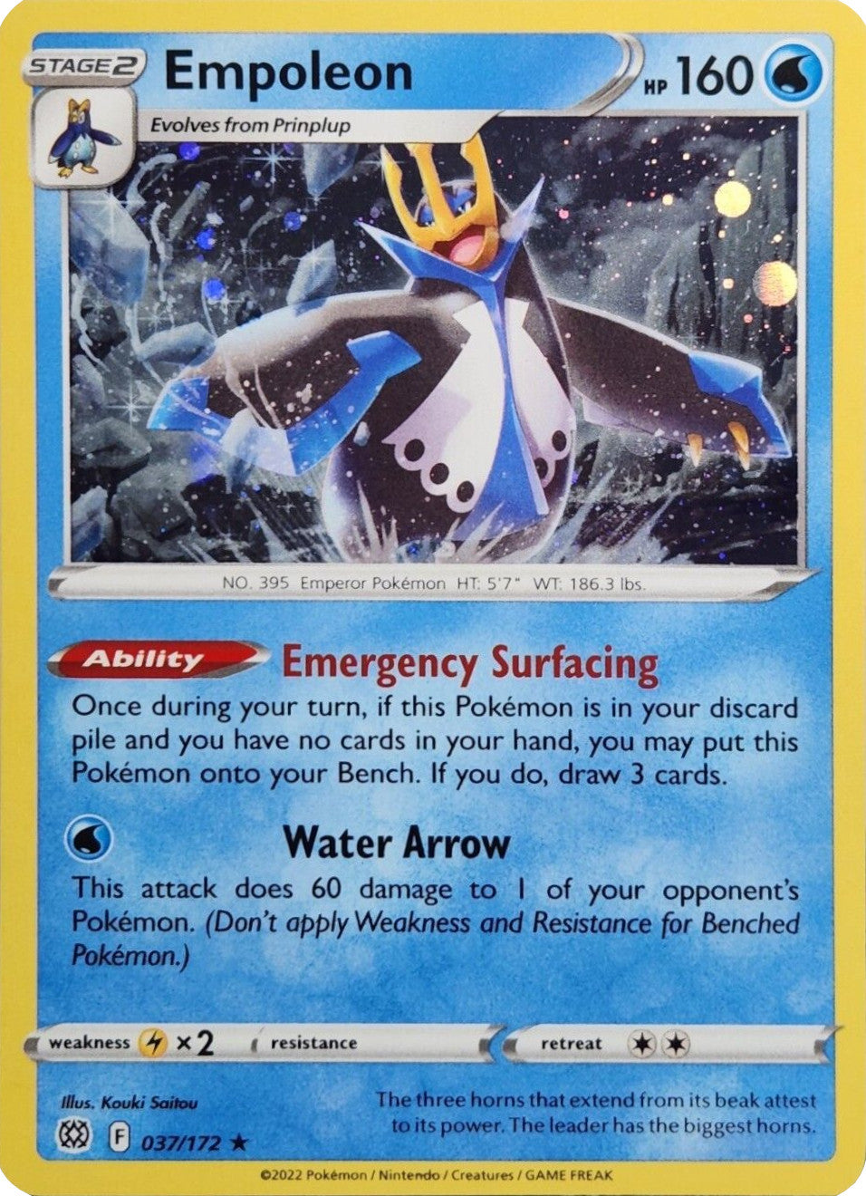 Empoleon (037/172) (Cosmos Holo) [Sword & Shield: Brilliant Stars] | Tables and Towers