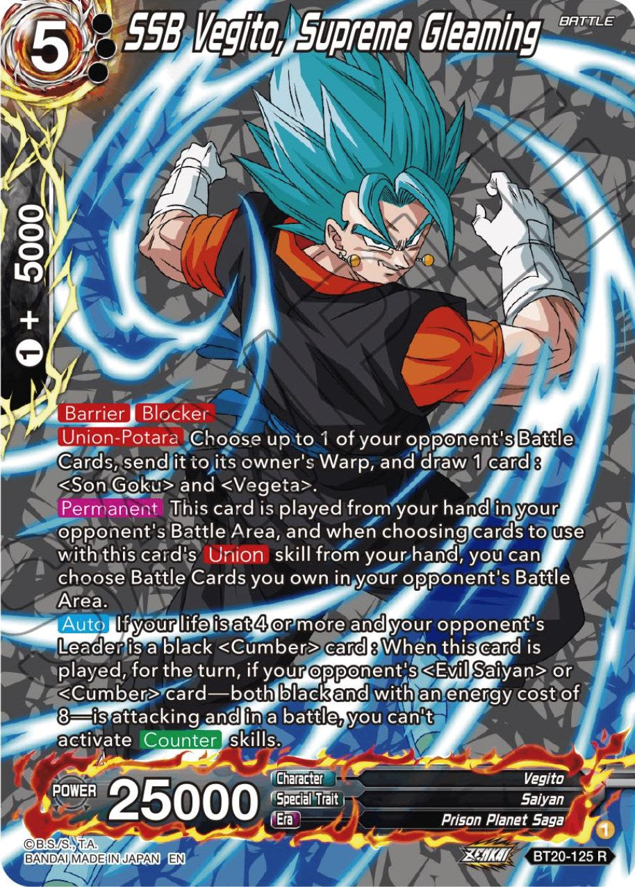 SSB Vegito, Supreme Gleaming (Silver Foil) (BT20-125) [Power Absorbed] | Tables and Towers