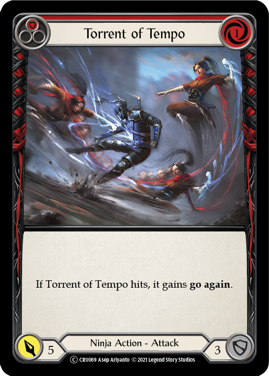 Torrent of Tempo (Red) [U-CRU069] (Crucible of War Unlimited)  Unlimited Rainbow Foil | Tables and Towers