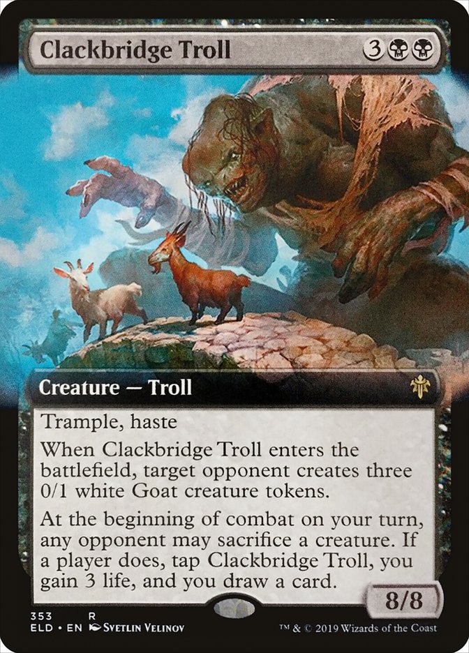 Clackbridge Troll (Extended Art) [Throne of Eldraine] | Tables and Towers