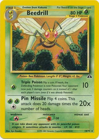 Beedrill (18/75) [Neo Discovery Unlimited] | Tables and Towers