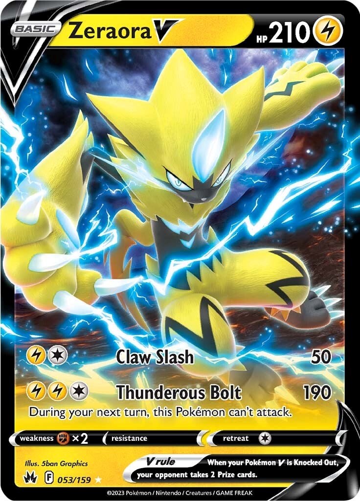 Zeraora V (053/159) [Sword & Shield: Crown Zenith] | Tables and Towers