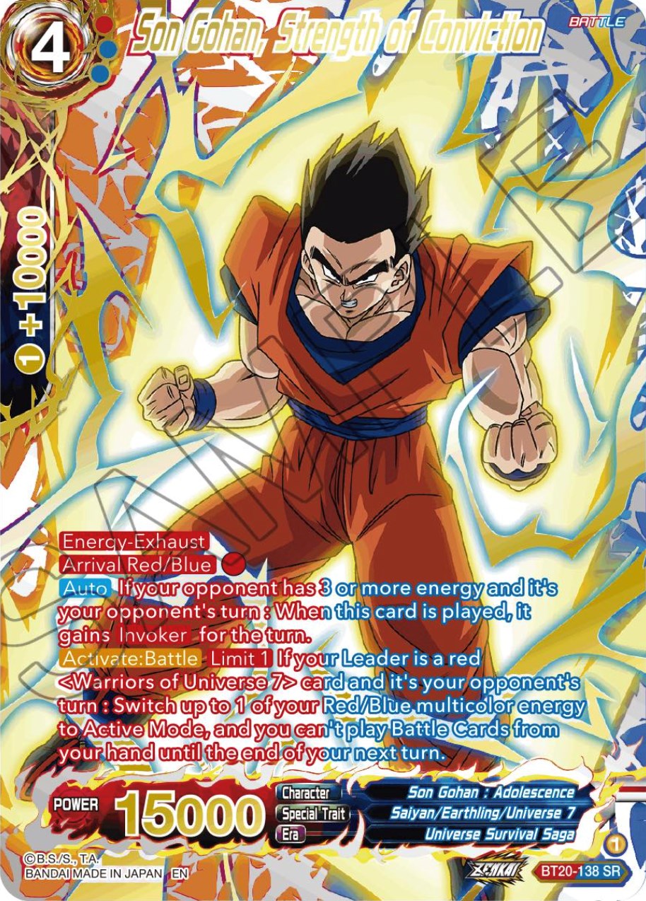 Son Gohan, Strength of Conviction (Gold-Stamped) (BT20-138) [Power Absorbed] | Tables and Towers