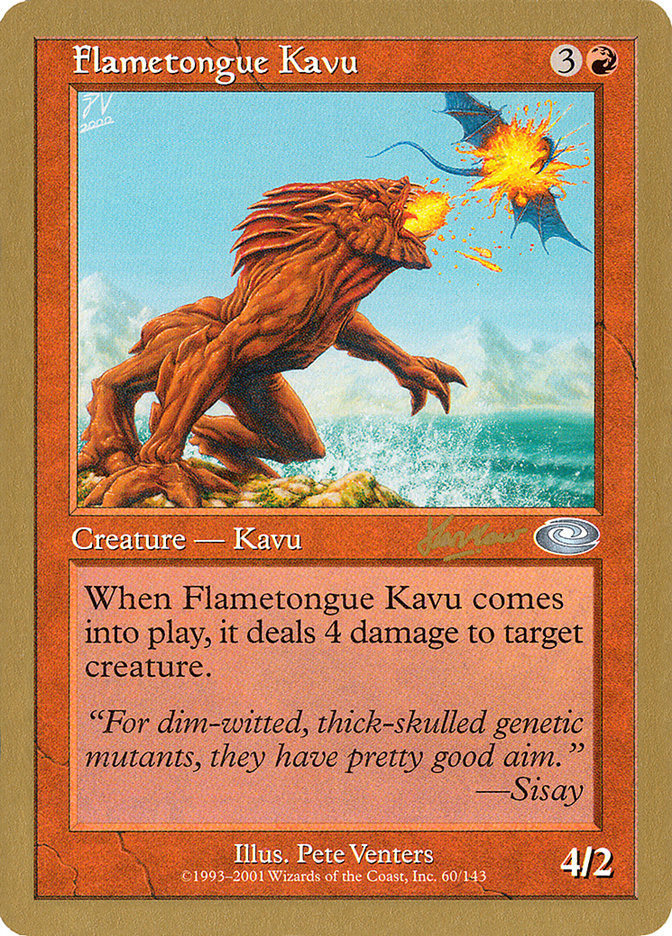 Flametongue Kavu (Sim Han How) [World Championship Decks 2002] | Tables and Towers