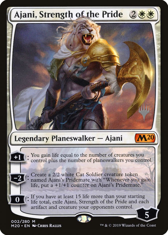 Ajani, Strength of the Pride (Promo Pack) [Core Set 2020 Promos] | Tables and Towers