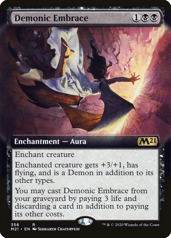 Demonic Embrace (Extended Art) [Core Set 2021] | Tables and Towers