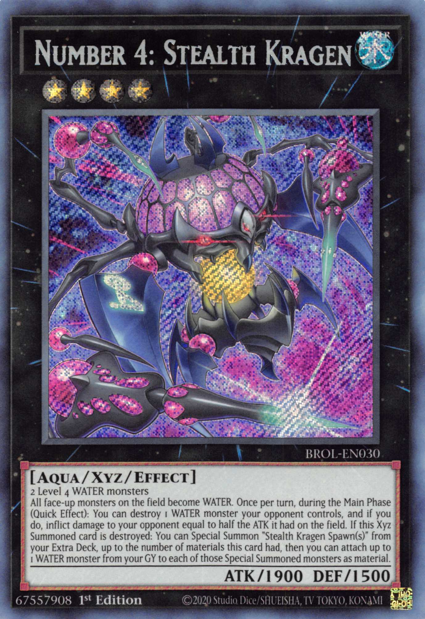 Number 4: Stealth Kragen [BROL-EN030] Secret Rare | Tables and Towers