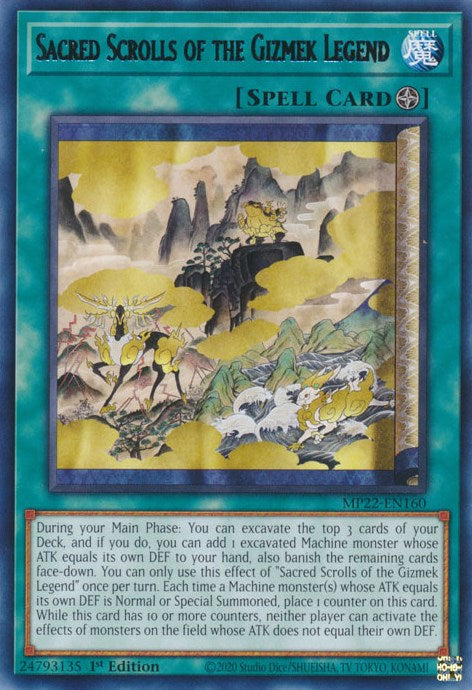 Sacred Scrolls of the Gizmek Legend [MP22-EN160] Rare | Tables and Towers
