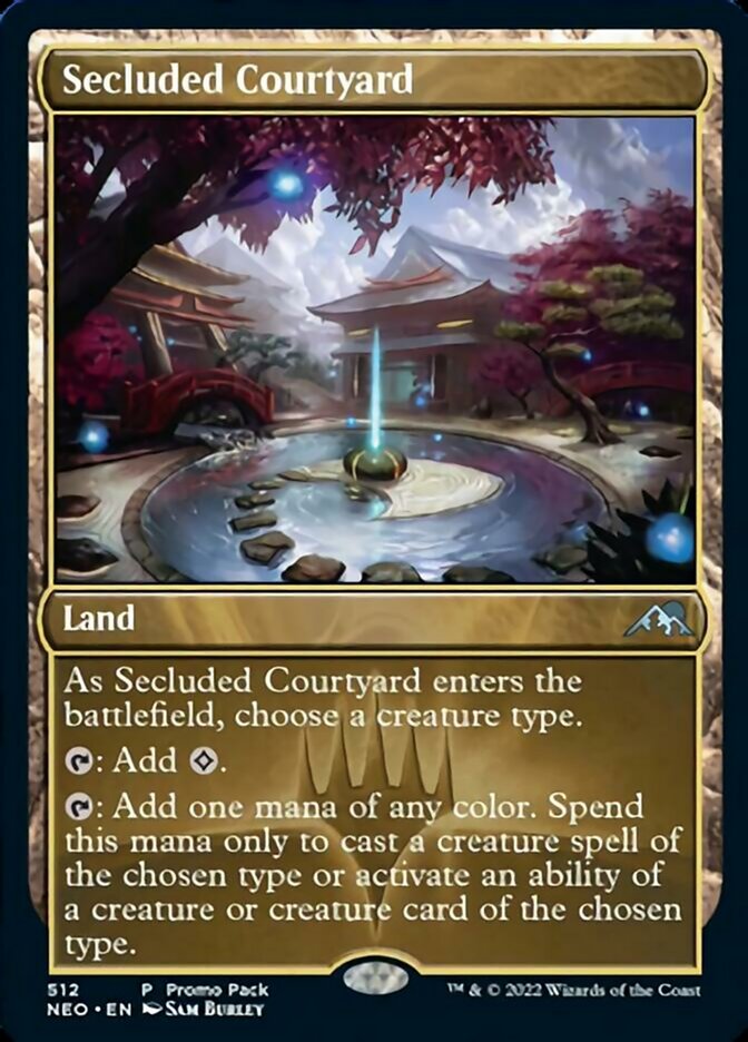 Secluded Courtyard (Promo Pack) [Kamigawa: Neon Dynasty Promos] | Tables and Towers