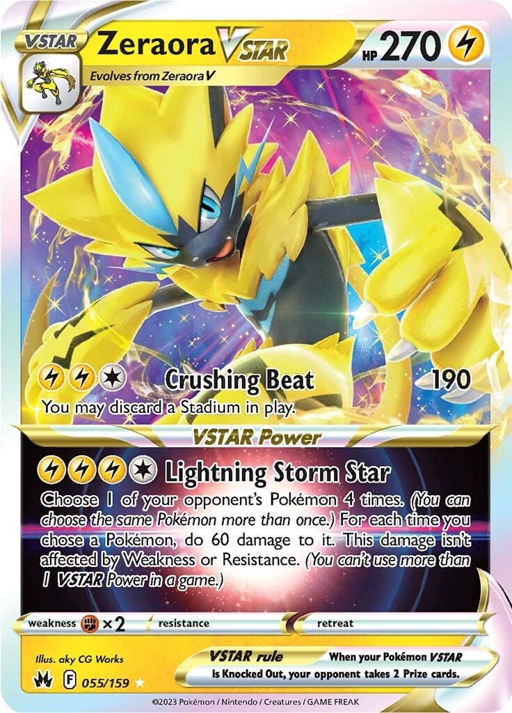 Zeraora VSTAR (055/159) [Sword & Shield: Crown Zenith] | Tables and Towers