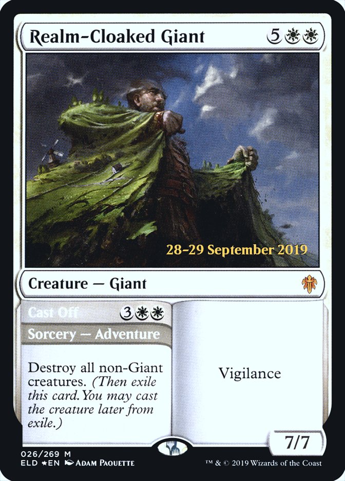 Realm-Cloaked Giant // Cast Off [Throne of Eldraine Prerelease Promos] | Tables and Towers