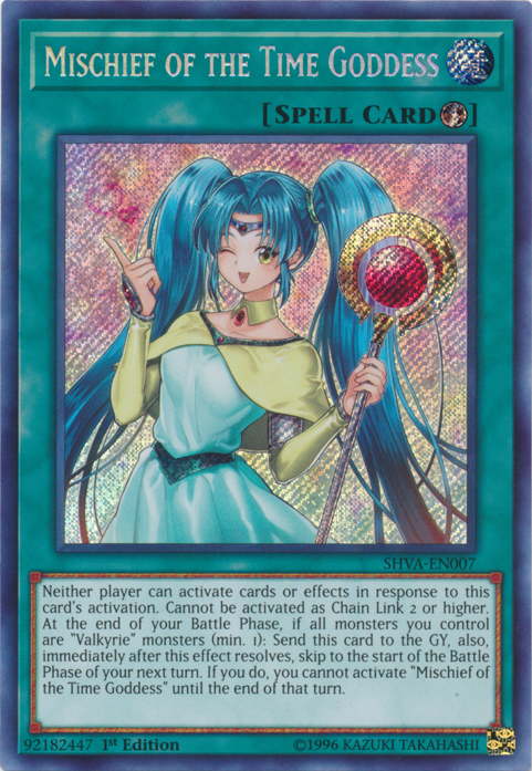 Mischief of the Time Goddess [SHVA-EN007] Secret Rare | Tables and Towers